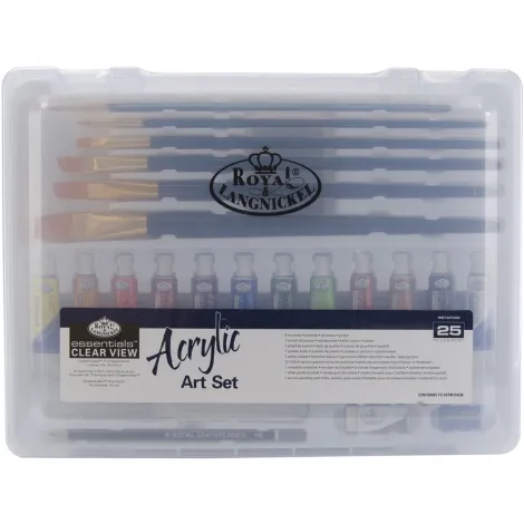 Zestaw artystyczny R&L Essentials Clear View Acrylic Painting Set, 22 elementy - 2